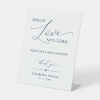 Minimal Navy Calligraphy Spread Love Not Germs