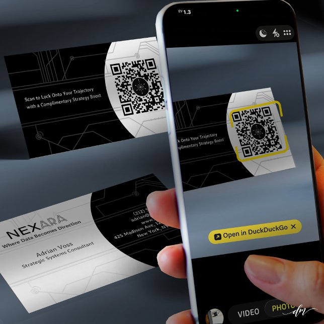 Minimal Networking Business Card (Editable QR code business card designed to connect instantly to your personalized web page)