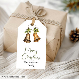 Minimal Neutral Watercolor Rustic Vintage Holiday  Gift Tags