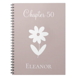 Minimal New Chapter Daisy April Birth Flower Notebook