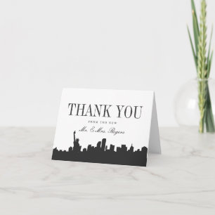 Minimal New York Wedding Thank You