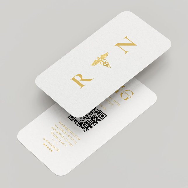 Minimal Nurse Medical Doctor Caduceus White Business Card (Minimal Nurse Medical Doctor Caduceus White Business Card
)