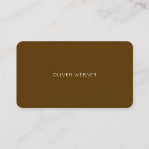 Minimal of the Minimalist Elegant dark-brown Business Card