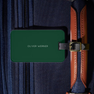 Minimal of the Minimalist Elegant dark-green Luggage Tag