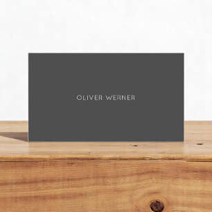 Minimal of the minimalist elegant dark-grey business card