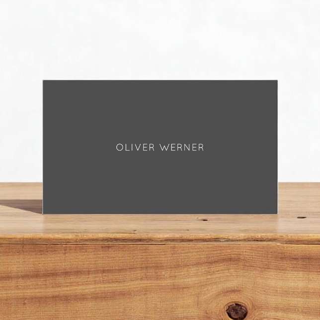 Minimal of the minimalist elegant dark-grey business card (Creator Uploaded)