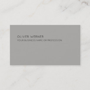 minimal of the minimalist elegant grey business card