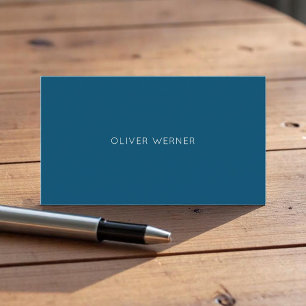 Minimal of the Minimalist Elegant ocean-blue Business Card