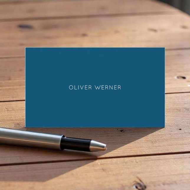 Minimal of the Minimalist Elegant ocean-blue Business Card (Creator Uploaded)