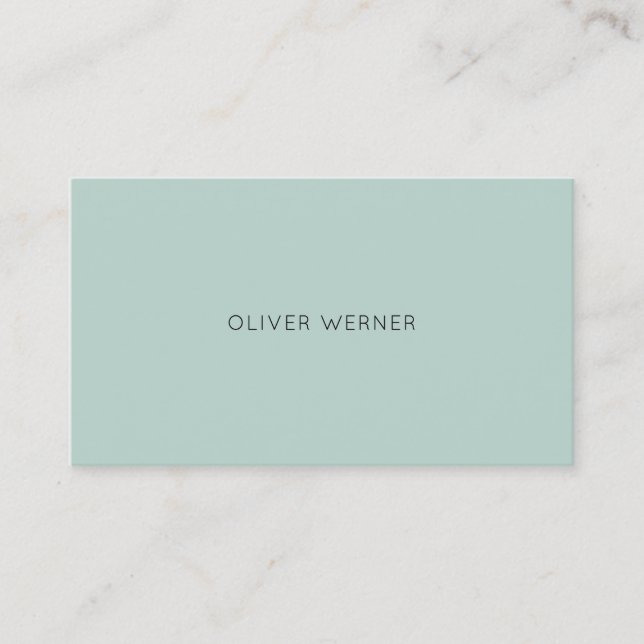 Minimal of the Minimalist Elegant Pale Blue Business Card (Front)
