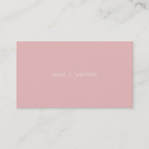 minimal of the minimalist . her elegant pink business card