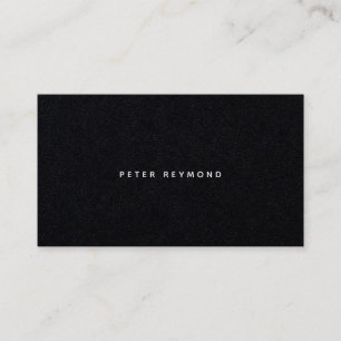 minimal of the minimalist style black business card