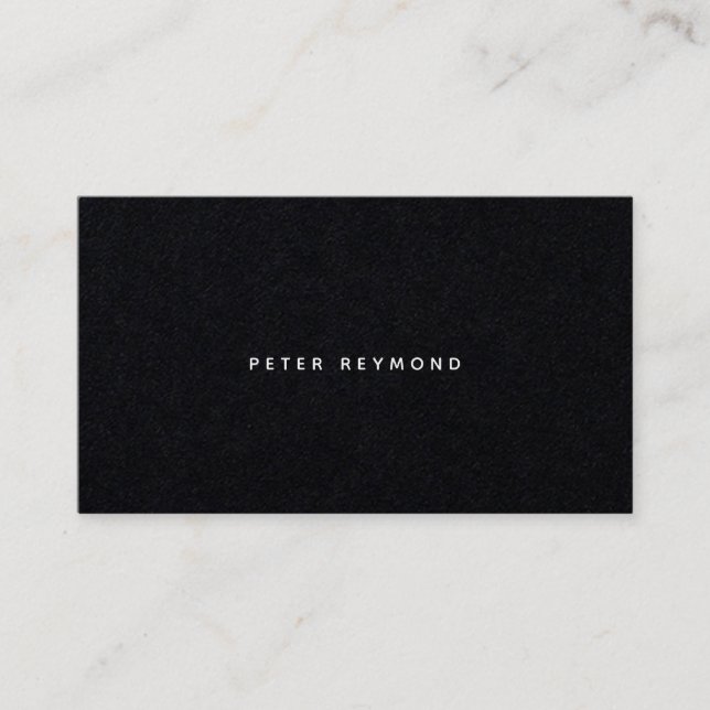 minimal of the minimalist style black business card (Front)