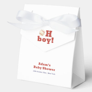 Minimal Oh Boy Slugger Baseball Sport Baby Shower Favour Box