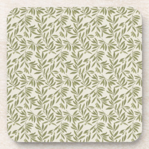 Minimal Olive Branch Pattern Coaster