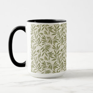 Minimal Olive Branch Pattern Mug