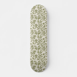 Minimal Olive Branch Pattern Skateboard