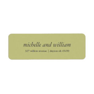 Minimal Olive green and grey  wedding personalised