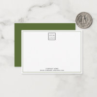 Minimal Olive Green Business Logo Company Name 