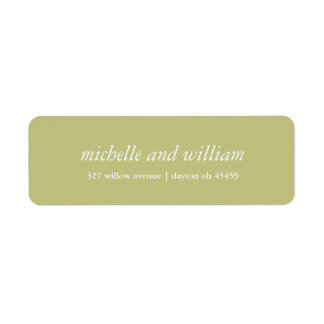 Minimal Olive green wedding personalised