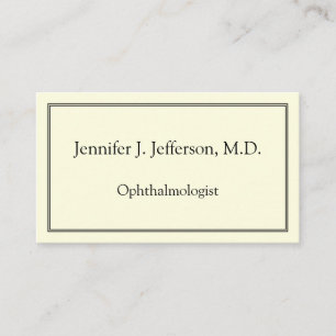 Minimal Ophthalmologist Business Card