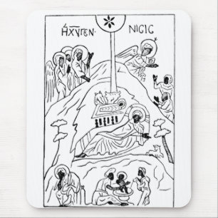 Minimal Orthodox Nativity scene Mouse Mat