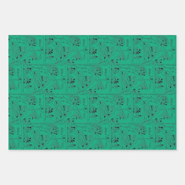 Minimal Orthodox Nativity scene Wrapping Paper Sheet (Front)