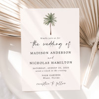 Minimal Palm Tree Wedding
