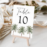 Minimal Palm Tree Wedding Table Number<br><div class="desc">Guide your guests with these elegant palm tree table number cards, perfect for a tropical or beach-themed wedding. Each card features a bold table number with three delicate palm trees below, creating a minimal yet sophisticated design. Customise each table card individually and add them to your cart for a seamless...</div>