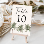 Minimal Palm Tree Wedding Table Number<br><div class="desc">Elevate your tropical or beach wedding décor with these elegant palm tree table number cards, featuring bold table numbers and three delicate palm trees on an ivory background. Perfect for guiding guests to their seats, these minimalist table cards blend effortlessly with coastal, destination, or outdoor wedding themes. Customise each table...</div>
