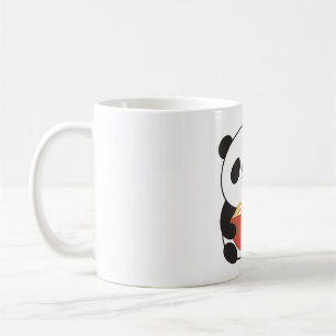Minimal Panda Eating Ramen Coffee Mug