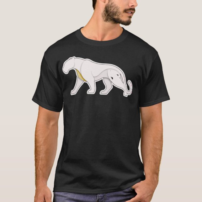 Minimal Panther Symbol | Abstract Animal Icon T-Shirt (Front)