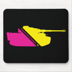 Minimal Panzerkampfwagen VI, magenta-yellow Mouse Mat