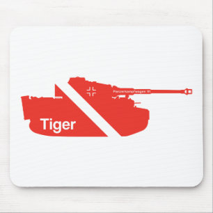 Minimal Panzerkampfwagen VI, red Mouse Mat