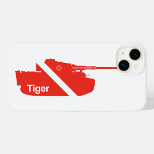 Minimal Panzerkampfwagen VI, white - red Case-Mate iPhone 14 Plus Case