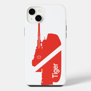 Minimal Panzerkampfwagen VI, white - red iPhone 14 Plus Case
