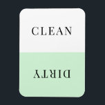 Minimal Pastel Green Dishwasher Clean Dirty Magnet<br><div class="desc">Minimal pastel green dishwasher clean or dirty magnet for indicating dishes in home kitchen.</div>