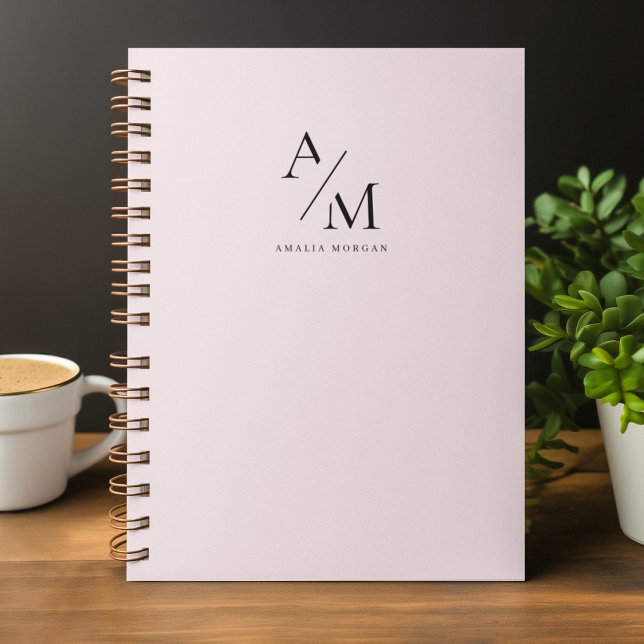 Minimal Pastel Pink Initial & Personalised Notebook (Creator Uploaded)