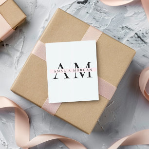 Minimal Pastel Pink Initial & Personalised Sticker