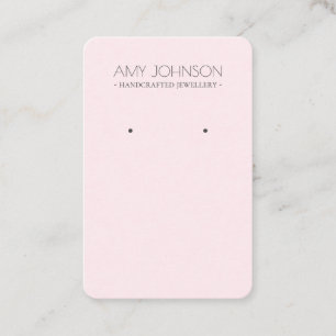 Minimal Pastel Rose Pink Earring display cards
