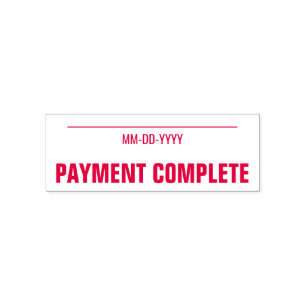 Minimal "PAYMENT COMPLETE" Rubber Stamp