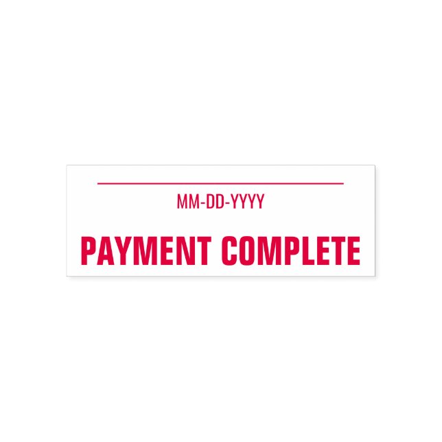 Minimal "PAYMENT COMPLETE" Rubber Stamp (Design)