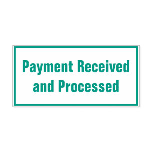 Minimal "Payment Received and Processed" Self-inking Stamp