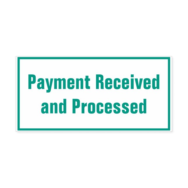 Minimal "Payment Received and Processed" Self-inking Stamp (Design)
