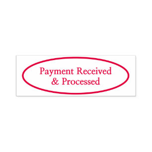 Minimal "Payment Received & Processed" Self-inking Stamp