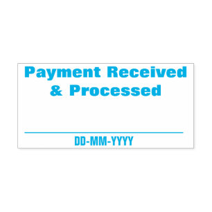 Minimal "Payment Received & Processed" Self-inking Stamp