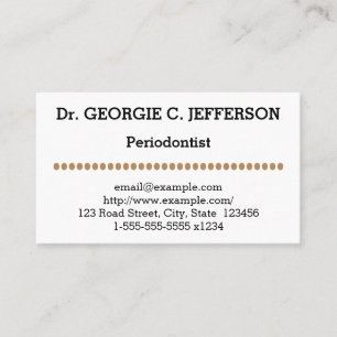 Minimal Periodontist Business Card