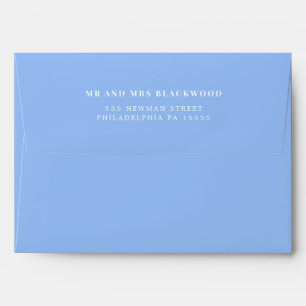 Minimal Periwinkle Blue Return Address Envelope