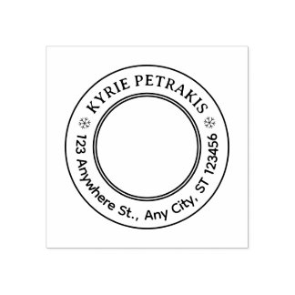 Minimal Personal Address Stamp – Round Name Design