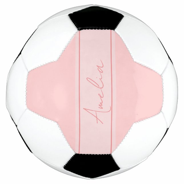 Minimal Personalised Blush Pink Football (Front)